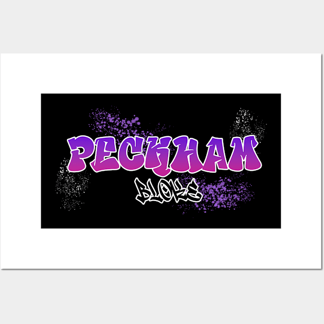 Peckham Bloke I Graffiti Design I Neon Colors I Purple Wall Art by EverYouNique